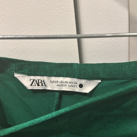 Zara Green Midi Slip Skirt - Picture 4 of 5